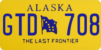 AK license plate GTD708