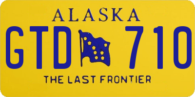 AK license plate GTD710