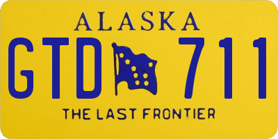 AK license plate GTD711