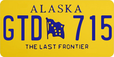 AK license plate GTD715