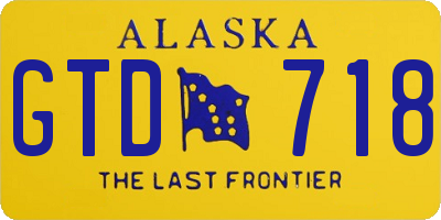 AK license plate GTD718