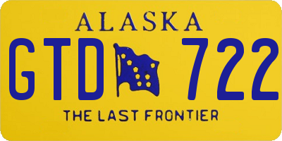 AK license plate GTD722