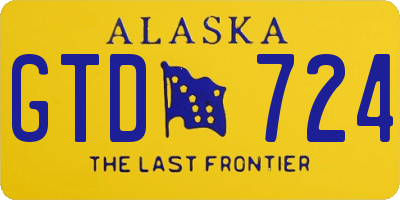 AK license plate GTD724