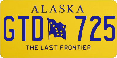 AK license plate GTD725