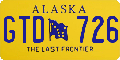 AK license plate GTD726