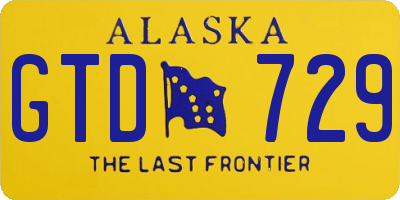 AK license plate GTD729