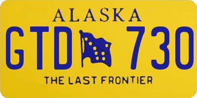 AK license plate GTD730