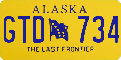 AK license plate GTD734