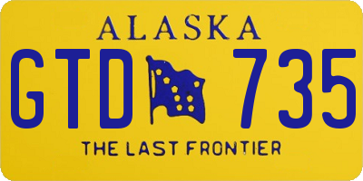 AK license plate GTD735