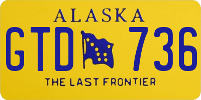 AK license plate GTD736