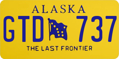 AK license plate GTD737