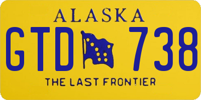AK license plate GTD738