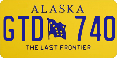 AK license plate GTD740