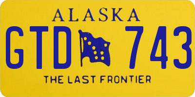 AK license plate GTD743