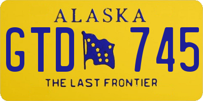 AK license plate GTD745