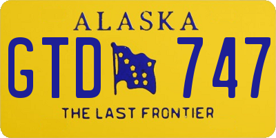 AK license plate GTD747