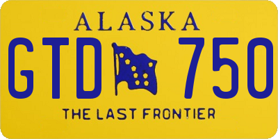 AK license plate GTD750