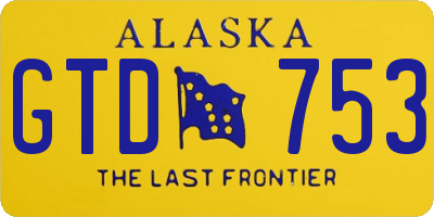 AK license plate GTD753