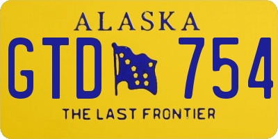 AK license plate GTD754