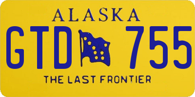 AK license plate GTD755