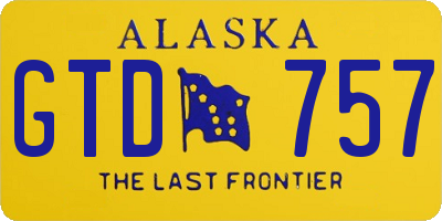 AK license plate GTD757