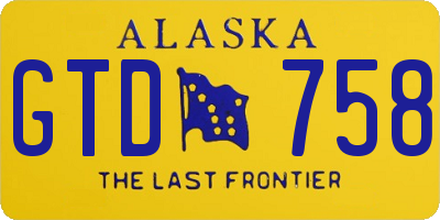 AK license plate GTD758