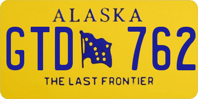 AK license plate GTD762