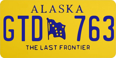 AK license plate GTD763