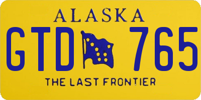 AK license plate GTD765
