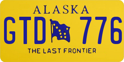 AK license plate GTD776