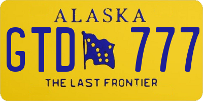 AK license plate GTD777