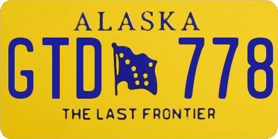 AK license plate GTD778