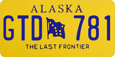 AK license plate GTD781