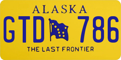 AK license plate GTD786