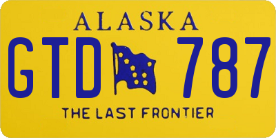 AK license plate GTD787