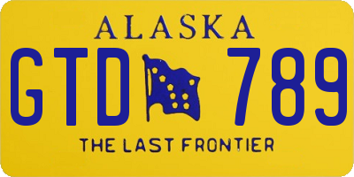 AK license plate GTD789