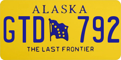 AK license plate GTD792