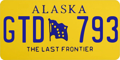 AK license plate GTD793