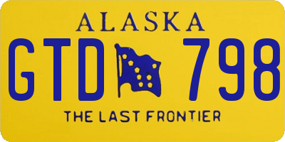 AK license plate GTD798