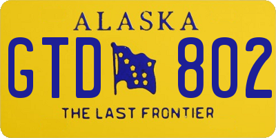 AK license plate GTD802