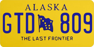 AK license plate GTD809