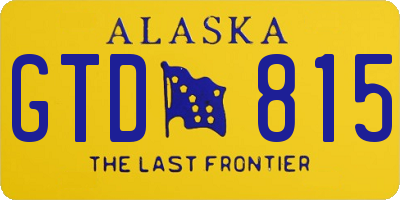 AK license plate GTD815