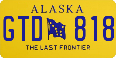 AK license plate GTD818