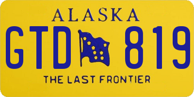 AK license plate GTD819