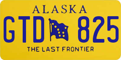 AK license plate GTD825