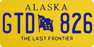 AK license plate GTD826