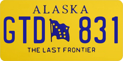AK license plate GTD831