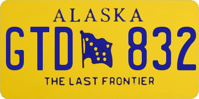 AK license plate GTD832