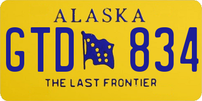 AK license plate GTD834