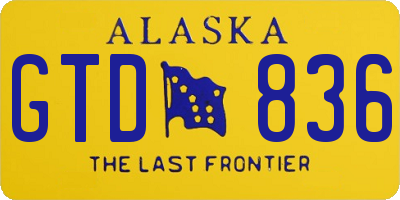 AK license plate GTD836